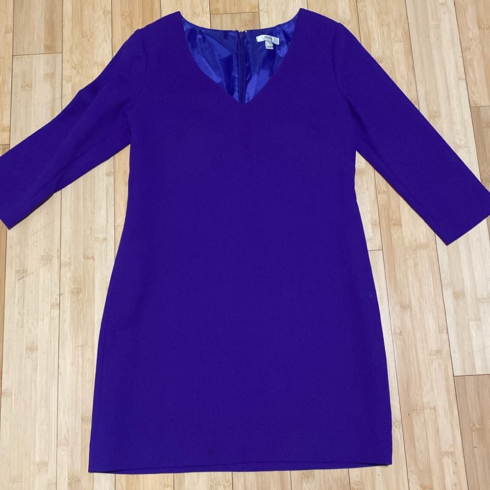Mint condition Jcrew purple wool shift dress
